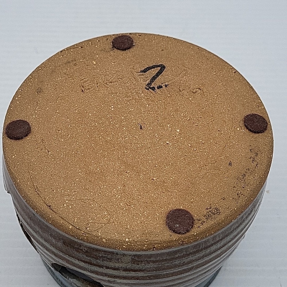Clay Pottery By Hunt- Birds- Brown & Blue-Tea Light Candles - Picture 5 of 5